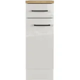 Flex-Well Exclusiv Unterschrank Lund 30 cm Lichtgrau glänzend-Rauchgrau