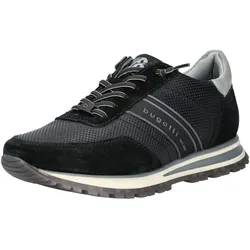 Sneaker BUGATTI "bugatti Sneaker Veloursleder", Herren, Gr. 44, schwarz, Veloursleder, casual, Schuhe
