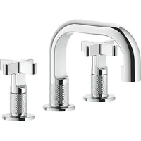 GESSI Inciso+ 3-Loch-Waschtischarmatur, mit Ablaufgarnitur, Ausladung 140mm - Bronze