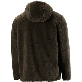 John Devin Kapuzenstrickjacke JOHN DEVIN, Herren, Gr. XL (56/58), grün (olive), Fleece, Obermaterial: 100% Polyester, unifarben, bequem, Strickjacken, in weichem Teddyfleece