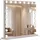 CLP Schminkspiegel Norlina mit Bluetooth Metall HBT: 62x80x14 cm weiß mit Bluetooth
