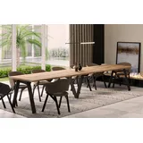 endo-moebel Endo-Möbel XXL Esstisch Lungo 130cm - 405cm ausziehbar bis 12 Personen Küchentisch (Craft Eiche) - Hellbraun