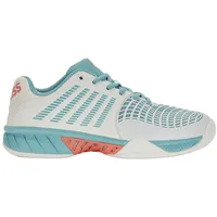 K-Swiss Performance Damen Express Light 3 Tennis Shoe, Blanc de Blanc/Nile Blue/Desert Flower, 37 EU