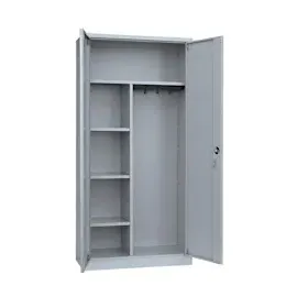 Lüllmann Mehrzweckschrank Spind Spindschrank abschließbar 1800 x 800 x 380 mm, lichtgrau