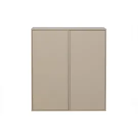 vtwonen Kleiderschrank Daily Closet Kiefer lackiert, modern mit Push-to-Open, dakargrau und hellgrau, 110x100 cm