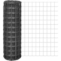 vidaXL Eurozaun Stahl 25 x 1,2 m Grau