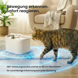 astropet Katzenbrunnen Kabellos - 2,5L Trinkbrunnen für Katze & Hunde mit App Steuerung, 5200mAh Akku, 180° Bewegungssensor, Leise Drahtlose Pumpe