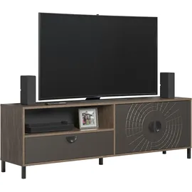 Home Affaire Fusion Lowboard 183 cm Braun Holz/Kunststoff/Metall/MDF