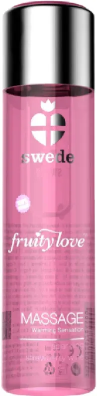 SWEDE - FRUITY LOVE MASSAGEÖL MIT WÄRMENDEM EFFEKT ERDBEERSCHAUMWEIN 120 ML