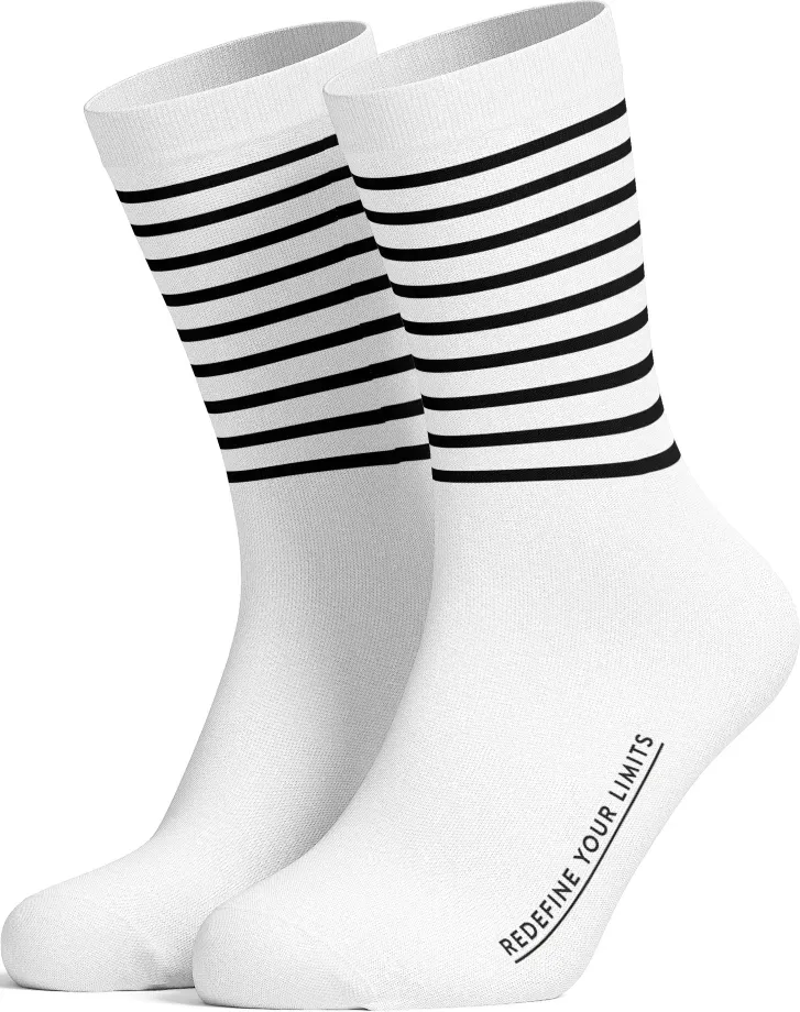 PIPPO Socken Streifen schwarz/weiß 40-42