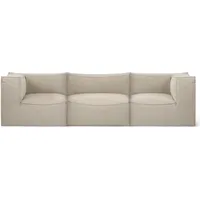 Ferm Living - Catena Modular 3-Sitzer Sofa mit Armlehnen, natur (Rich Linen)
