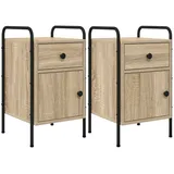 vidaXL Nachtschrank 2 Stk. 35 x 36,5 x 61 cm Braun