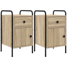 vidaXL Nachtschrank 2 Stk. 35 x 36,5 x 61 cm Braun