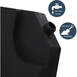 MuCoLa Schirmständer 60 L / 80 kg Schwarz