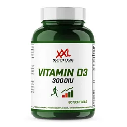 XXL Nutrition - Vitamine D3 3000IU  -  60 Gelkapseln  -  NZVT