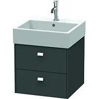 Duravit Brioso Waschtischunterbau BR415201049 484x459mm, Graphit Matt, 2 Auszüge,
