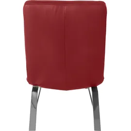 W.Schillig Relaxliege daily dreams Leder/Polyester 65 x 91 x 170 cm rot mit Kissen
