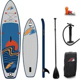 F2 SUP Stand Up Paddle Board Glide Surf Youth Wing 280cm 9,2 Grau