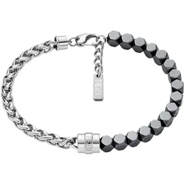 Diesel Font Edelstahlarmband Silberfarben DX1647931
