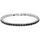 Bruno Banani Tennisarmband Edelstahl schwarz mit Zirkonia 19 cm