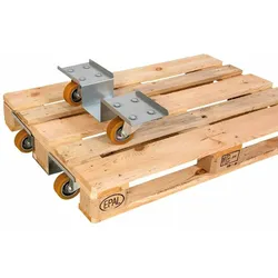 Europaletten-Roller Set, ø 100 Alu/PU
