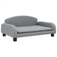 vidaXL Kindersofa, Couch für Kinder, Kindercouch mit runden Kanten, Kindersessel Minisofa Polstersofa Kindermöbel Sofa Kinderzimmer, Hellgrau Stoff