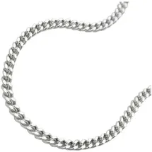 GALLAY Kette 2mm Flachpanzerkette 2x diamantiert Silber 925 50cm
