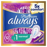 Always Platinum Damenbinden, Größe 1, Normal, 192 Handtücher mit Flügeln, leichter Tagesfluss, Eco-Format, weich und flexibel, super saugfähig und ultradünn