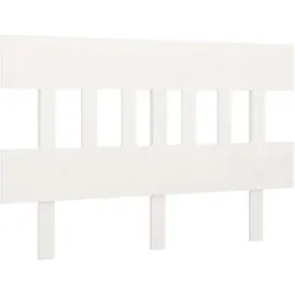 vidaXL Kopfteil Weiß 143,5x3x81 cm Massivholz Kiefer