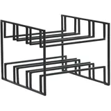 KADIMA DESIGN Weinregal Schwarz, Metall, 29x21x25 cm, Wohnzimmer, Regale, Weinregale