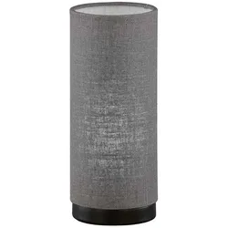 Nachttischleuchte Tischlampe Leseleuchte Schlafzimmerleuchte Textil grau H 25 cm