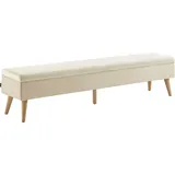 Home Affaire Bettbank HOME AFFAIRE "Armandine mit Stauraum", beige (beige, beige), B:180cm H:42,5cm T:40cm, FSC-zertifizierter Holzwerkstoff, Polyester, Sitzbänke, Bettbank, wahlweise in den Breiten 140cm oder 180cm erhältlich