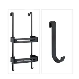 Relaxdays Duschablage zum Hängen, schwarz