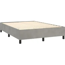 vidaXL Boxspringbett 140 x 200 cm Hellgrau
