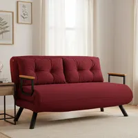Schlafsofa Calvin, 2-sitzer, Mit Stauraum, Klappbar, Click-clack-mechanismus, 133x78 Cm, Rot
