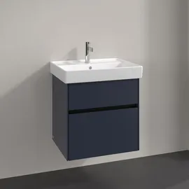 Villeroy & Boch Waschtischunterschrank 2 Auszüge 55,4 x 54,6 x 44,4 cm Marine Blue/Volcano Black