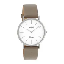 Oozoo Vintage Series Taupe braun UOC20017 Analoguhr