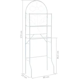 vidaXL Toilettenregal Schwarz 60x33x174 cm
