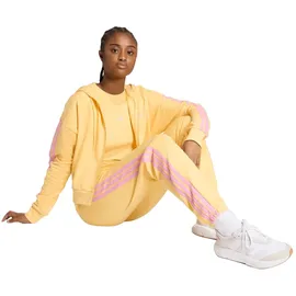 adidas Essentials 3-Streifen French Terry Cuffed Jogginghose semi ice tangerine/st tropic bloom L