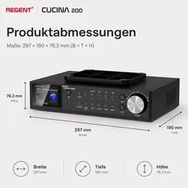 Ferguson Regent Cucina 200 Küchenradio schwarz
