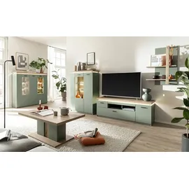 MCA Furniture Highboard 138 x 144 x 38 cm Salbei grün
