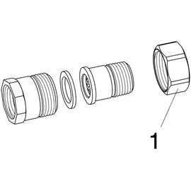 Viega Rohrverschraubung 3331 1/2" x Rp 1/2", Rotguss