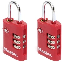 Master Lock 4686EURT 2-er Pack TSA Zahlenschloss, 30 mm, bunt, SB