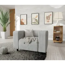 s-style möbel Sessel Gustav Cord 1 75 x 75 x 75 cm Grau