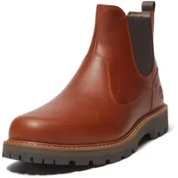 Timberland Mens Mid Chelsea Boot md brn f grain w dk brn 9