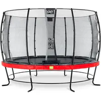 EXIT TOYS Elegant Trampolin 366 cm inkl. Economy Sicherheitsnetz rot