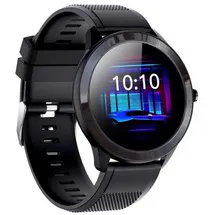 LEOTEC Wave BT 46,5 mm Kunststoffgehäuse Schwarz Sportarmband Schwarz One Size