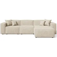 GRAINGOLD Ecksofa Arizona Beige Rechts