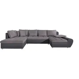 sit&more Wohnlandschaft »Bandos U-Form«, in 2 unterschiedlichen Größen, wahlweise mit Bettfunktion + Bettkasten, grau