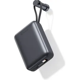 Swissten 20000 mAh mit integriertem USB-C und Lightning Kabel space silber